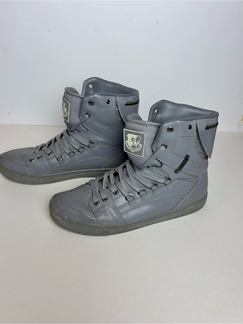 Vlados Gray Boots (Genuine leather upper) size 9.5